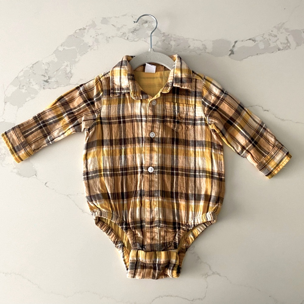 ⚫️ Baby gap ⚫️ Oxford button-up bodysuit - 6-12 months